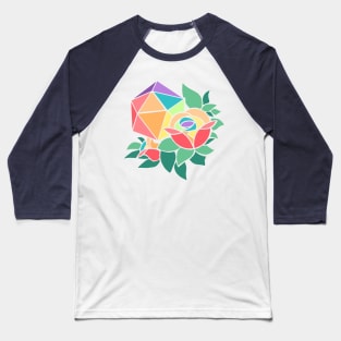 Pretty Poly Rose Rainbow Pride Baseball T-Shirt